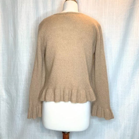Tweeds Vintage Mohair Sweater w/ Ruffle Trim - M - Picture 2 of 5